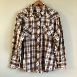 Wrangler Wrancher Plaid Flannel Shirt